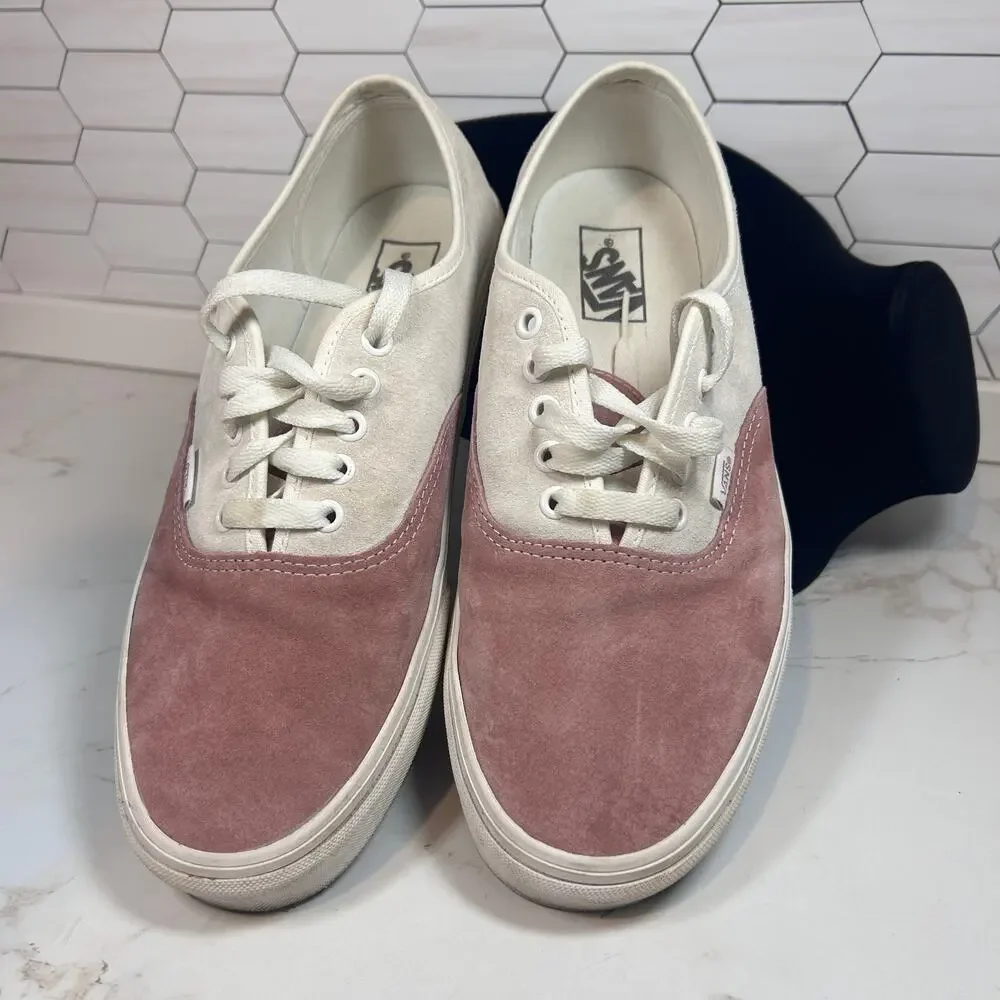 Vans Era Suede Sneakers Pink Cream Water Repellent Men 10.5 Women 12 Skate Shoes